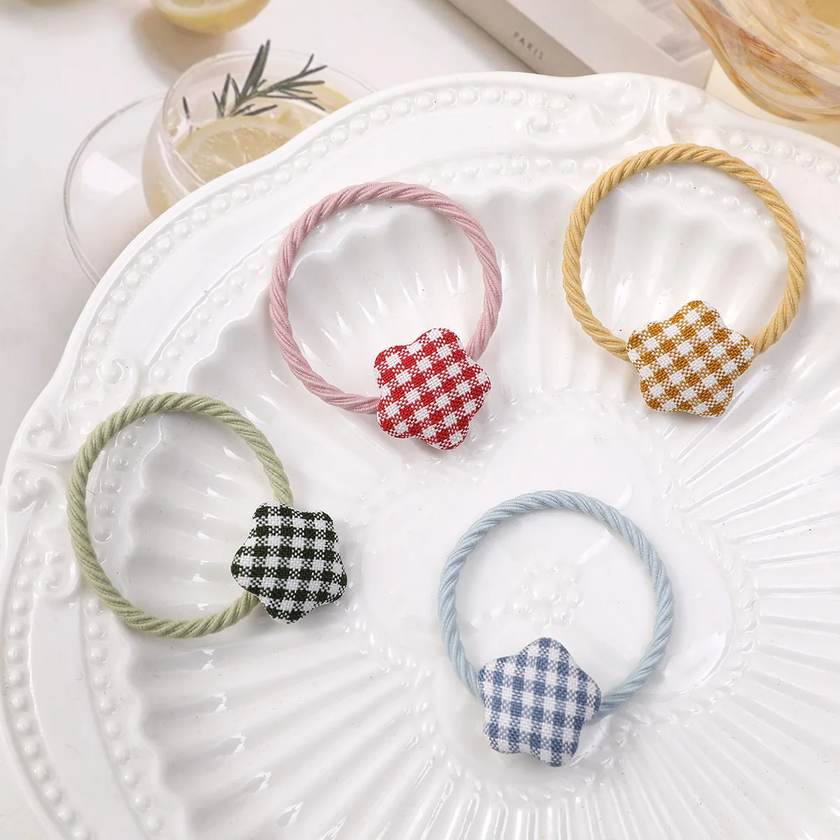 5pcs korean style chill hair ties for women cute hair accessories for girls female barrettes