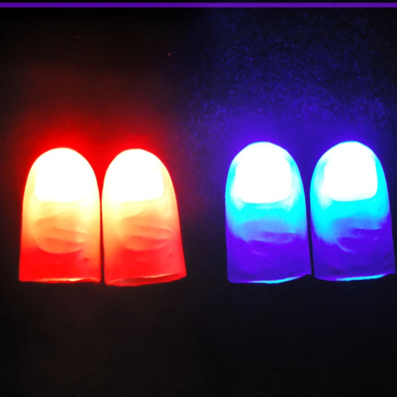 Fingers Thumbs Party Toys for Child 2PCS Magic Trick Fingers Thumbs with LED Battery Powered Magic Props Halloween Magic Trick