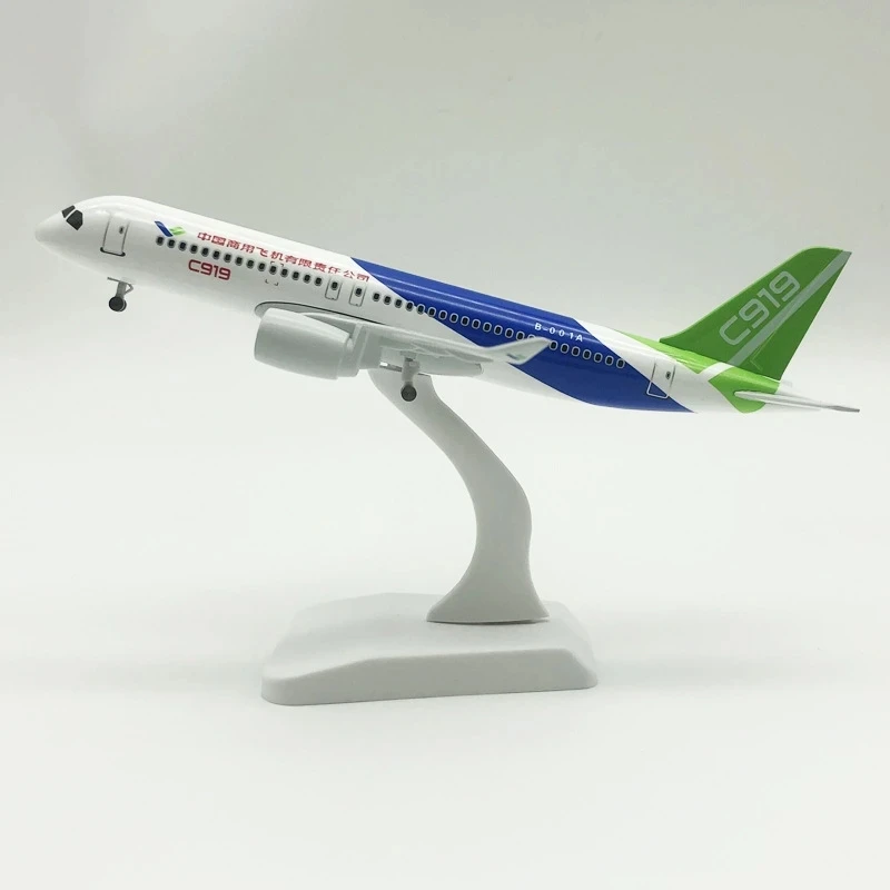 20cm China Air COMAC C919 China Commercial Aircraft Corporation Airlines Diecast Airplane Model Plane Aircraft & Landing Gears