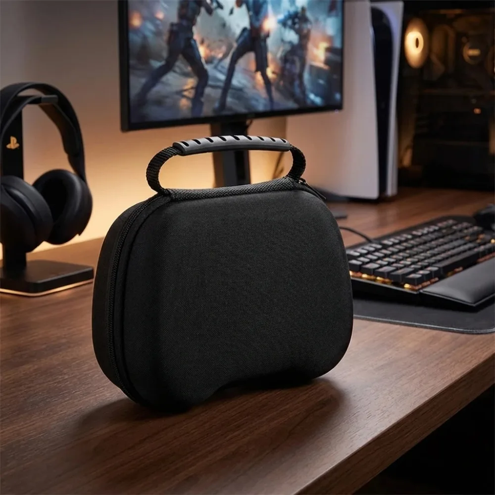 Hard Shell Eva Game Controller Storage Bag Shockproof Anti Drop Portable Handbag Compatible with Switch Pro PS5 Dustproof