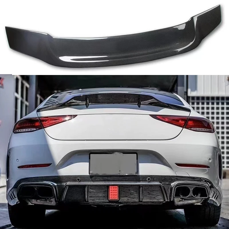 For Mercedes-benz CLS-class W257 C257 2017-2023 R Style FRP/Real Carbon fibre Rear trunk cover spoiler wing Airfoil Accessorie