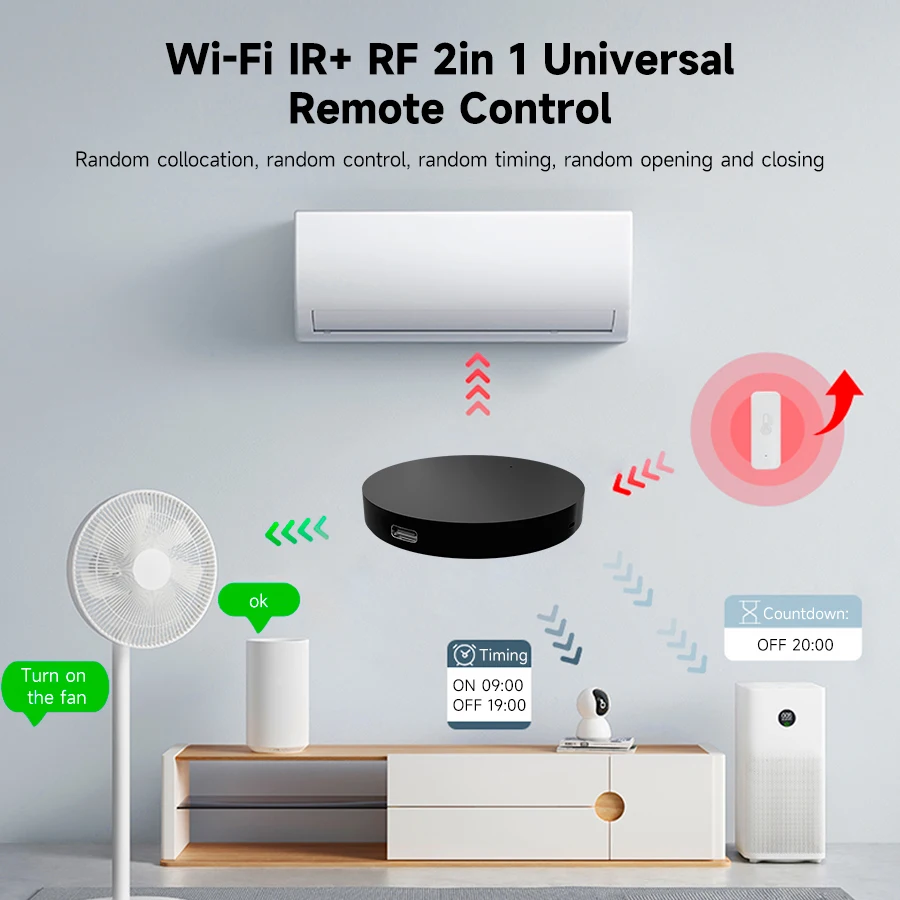 Imagem -03 - Tuya 2.4g Wifi ir 433mhz ir rf Remoto para ar Condicionado tv Controle Remoto Infravermelho Universal Funciona com Alexa Google Home