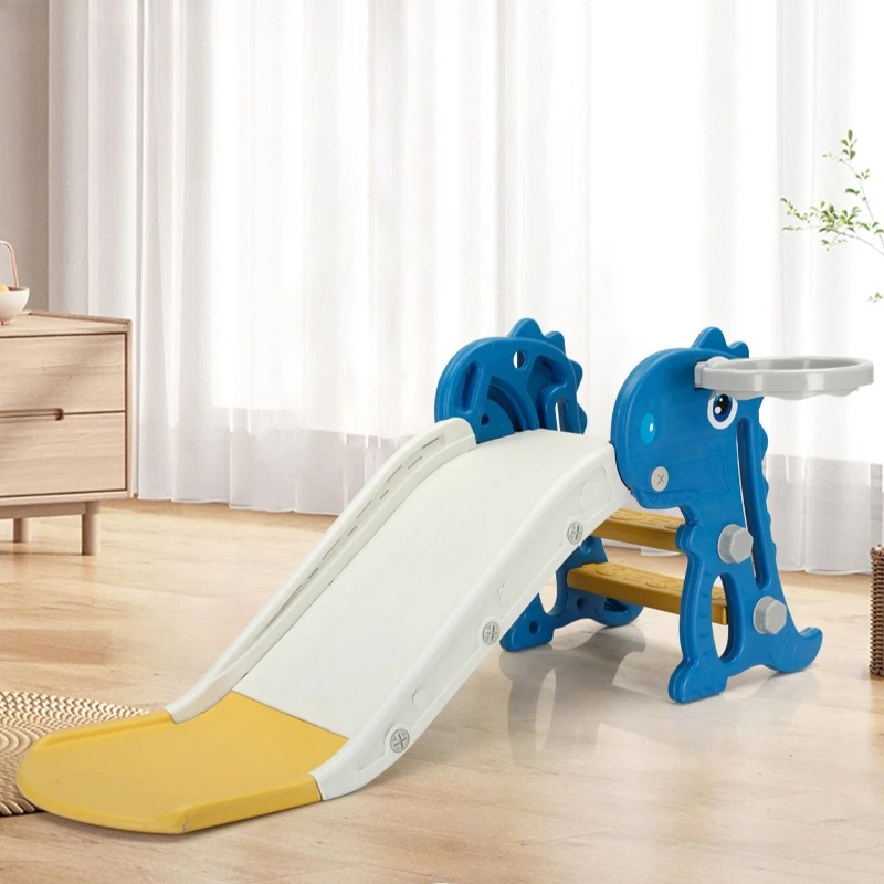 

Детская пластиковая горка для дома, игровой комплекс для малышей, горка для дошкольников, комбо с баскетбольным кольцом, для домашнего использования, Tobogan Piscina