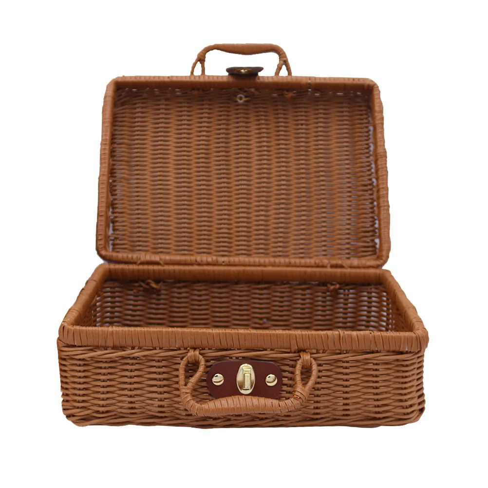 

Woven Storage Box Pp Plastic Large Capacity Organizer For Cosmetics Makeup Brushes Lipstick Eyebrow Pencil Stationery