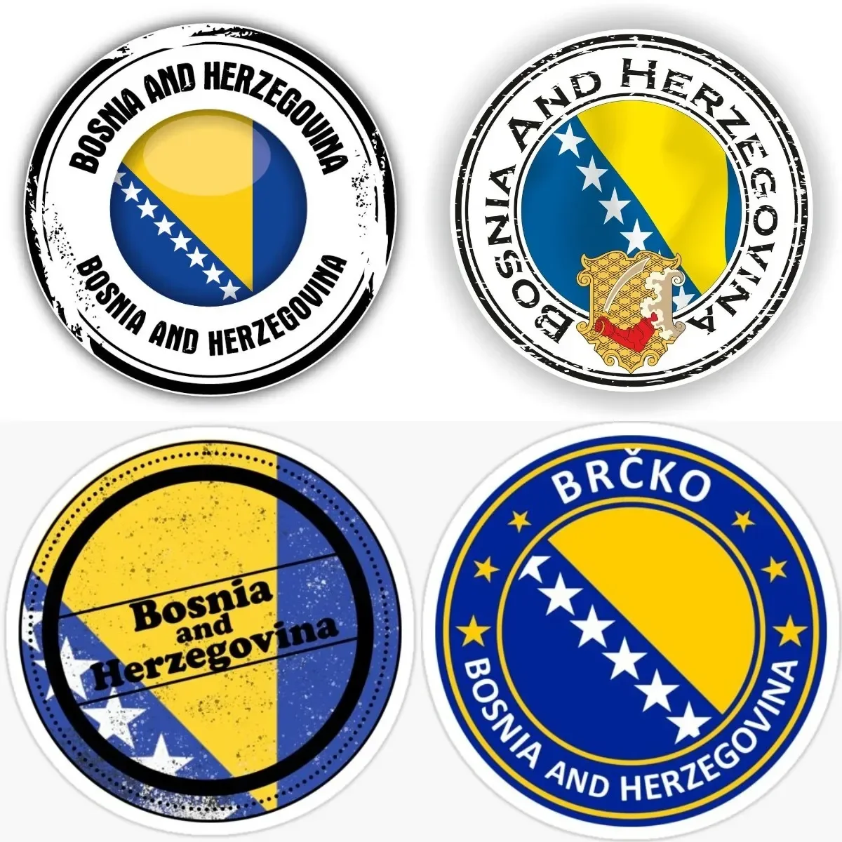 

Bosnia and Herzegovina Flag Car Bumper Sticker DIY Decal Surfboard Camper Travel Decoration