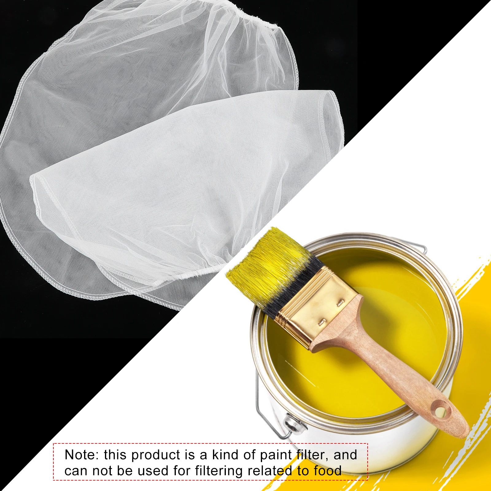 1 Stück Farbsiebbeutel, feinmaschiger Filterbeutel für glattes Malen, Sieb aus Polyestermaterial mit elastischem Mund, ideal für Zuhause