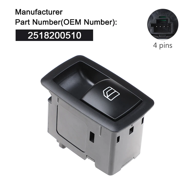 ODiDiO A2518200510 2518200510 Power Window Lifter Switch Button For Mercedes A B ML GL R Class W251 W169 W245 X164 W164