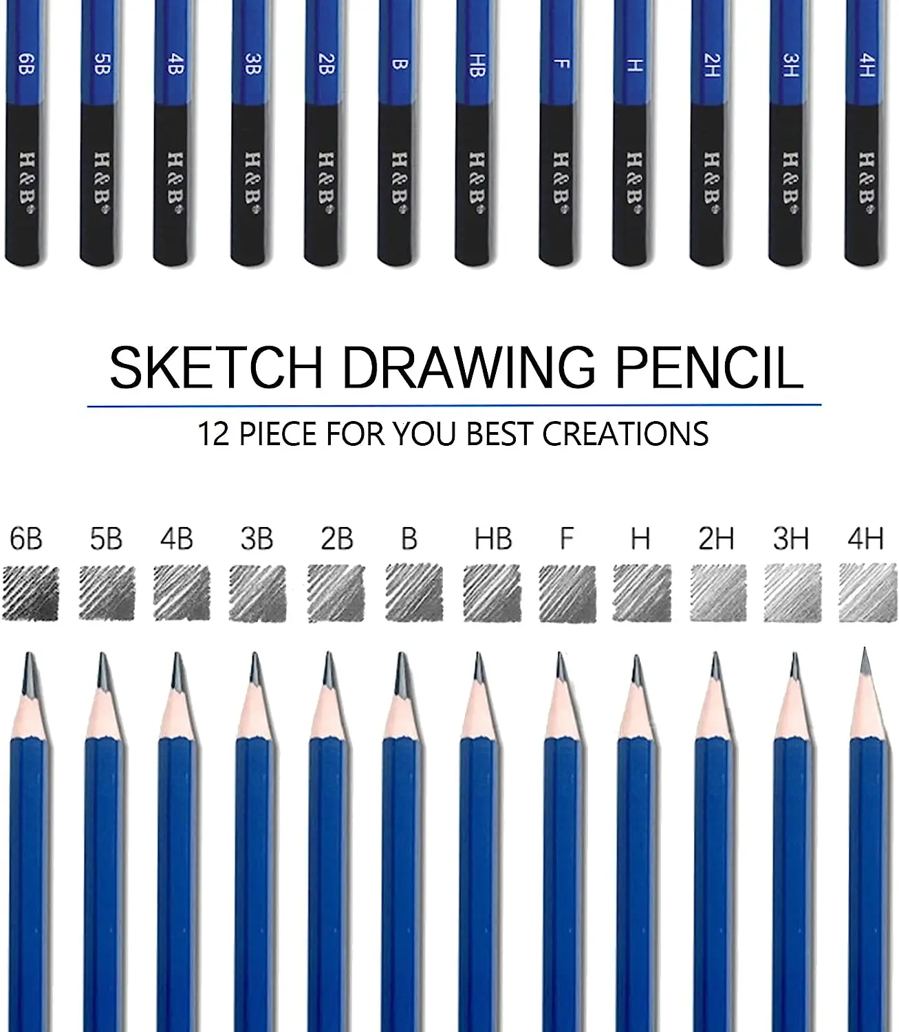 32 piezas de suministros de arte profesional para artistas principiantes, lápices de dibujo, juego de borrador de bolígrafo de grafito, afilador de manualidades, cuchillo, etc.