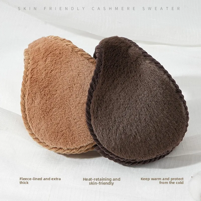 غطاء للأذنين من فراء الأرانب بتصميم جديد لفصل الشتاء - تصميم مائل، دافئ ومقاوم للبرد، سميك، كبير الحجم، قطيفة، للجنسين #5