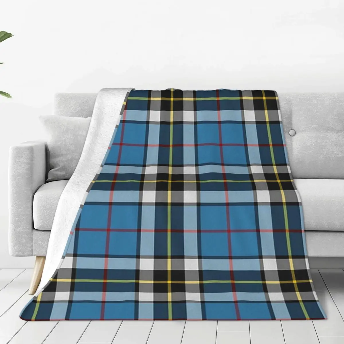 Thompson Tartan Clan Thomson Cute Tartan Blanket Flannel Super Soft Sofa Throw Blankets For Home Bedroom Throws Bedspread Quilt