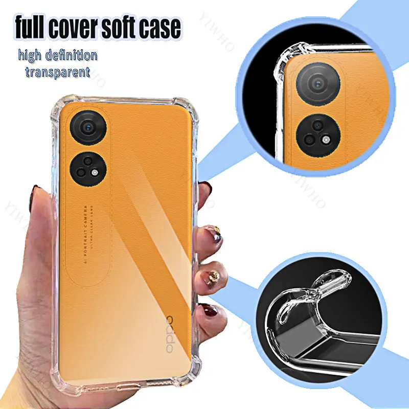 Clear Phone Soft Case for Oppo Reno8 T TPU HD Transparent for Oppo Reno 8 T 8T 6.43