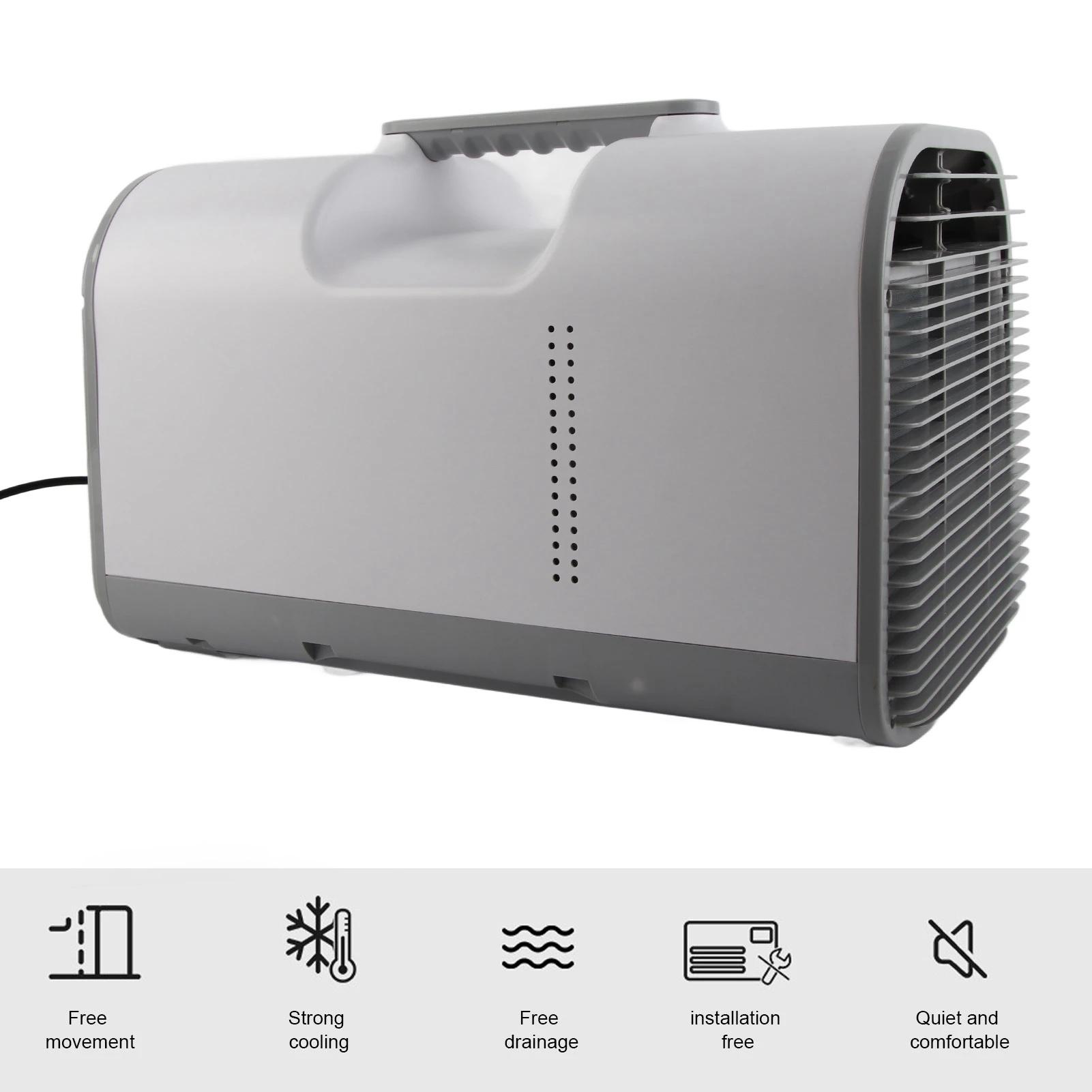 مكيف هواء محمول بقدرة 400 وات، كفاءة عالية، تبريد سريع، موفر للطاقة، مبرد هواء صغير هادئ لغرفة النوم والمكتب
