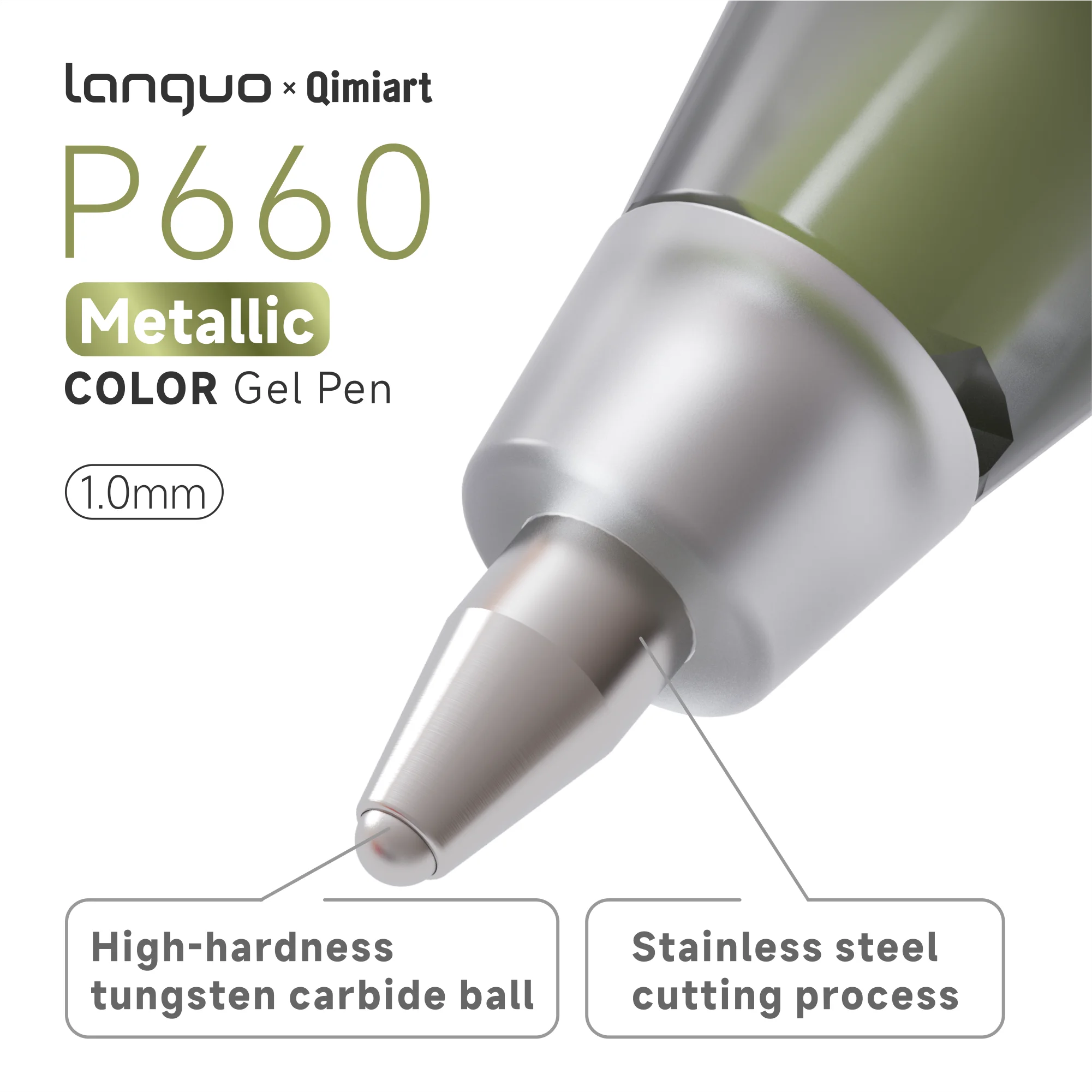 Languo 3D Dreidimensionaler 48-Farben Metallic-Malstift mit 1. 0-mm-Spitze aus Edelstahl, stabiler und gleichmäßigere Tintenausgabe, metallische Glanztextur, stärkere Farbdeckung, geeignet für verschiedene Materialien, wasserfest und lichtbeständig, sehr satte Farben, erfüllt mehrere Zeichnungsbedürfnisse, geeignet zum Zeichnen, Schreiben, Markieren, DIY... Nagelkunst, Glas, Keramik – Detail 3
