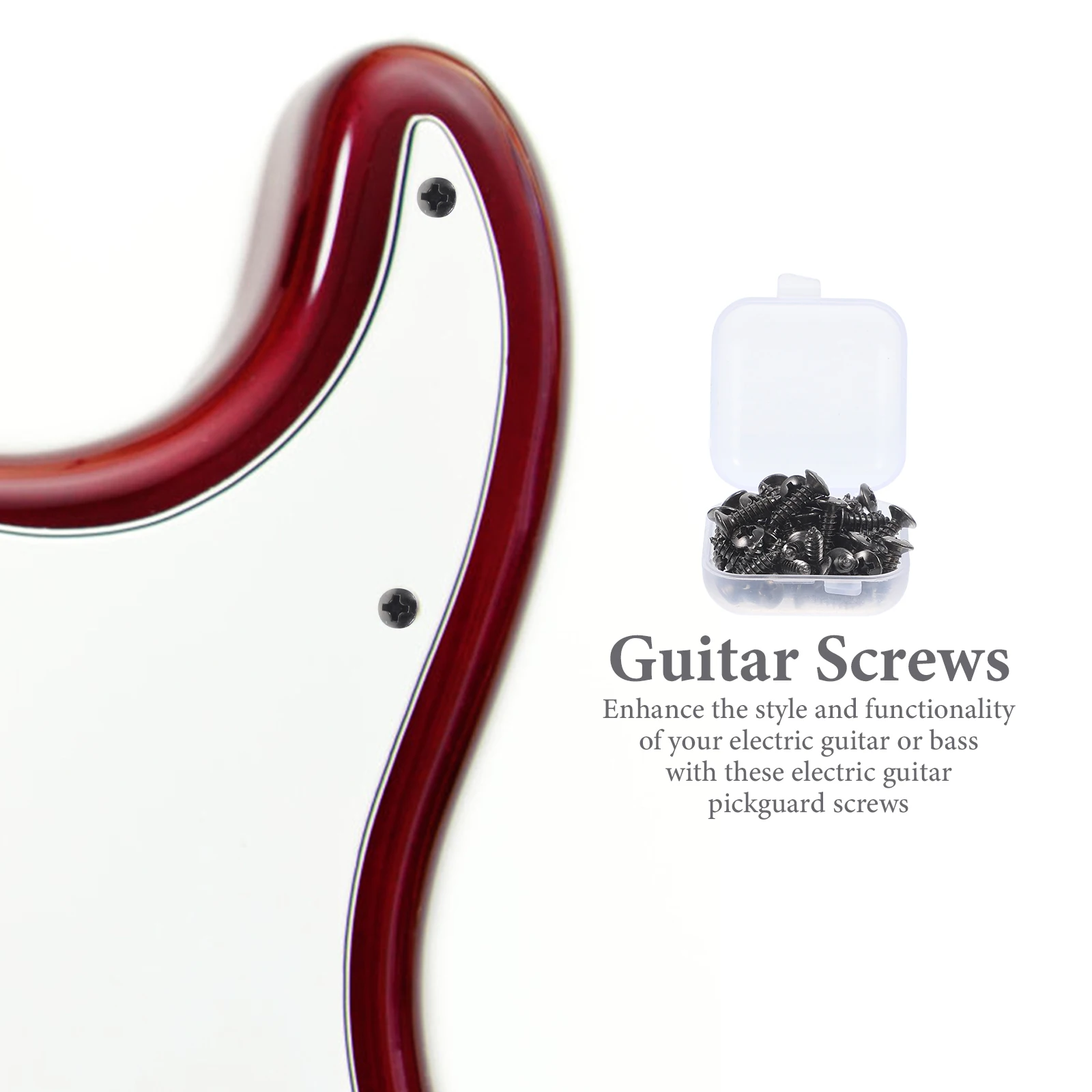 

50pcs Bright Color Guitar Screws Stylish Durable Iron Mounting Hardware Bass Panel Accessories Electric Guitar