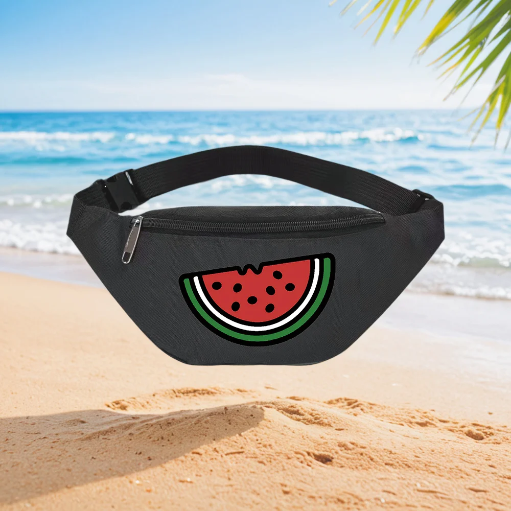 

Watermelon Slice Summer Fashion Waist Backpack Crossbody Chest Bag Street Casual Sporty Fashionable Simple Unique Printed Design