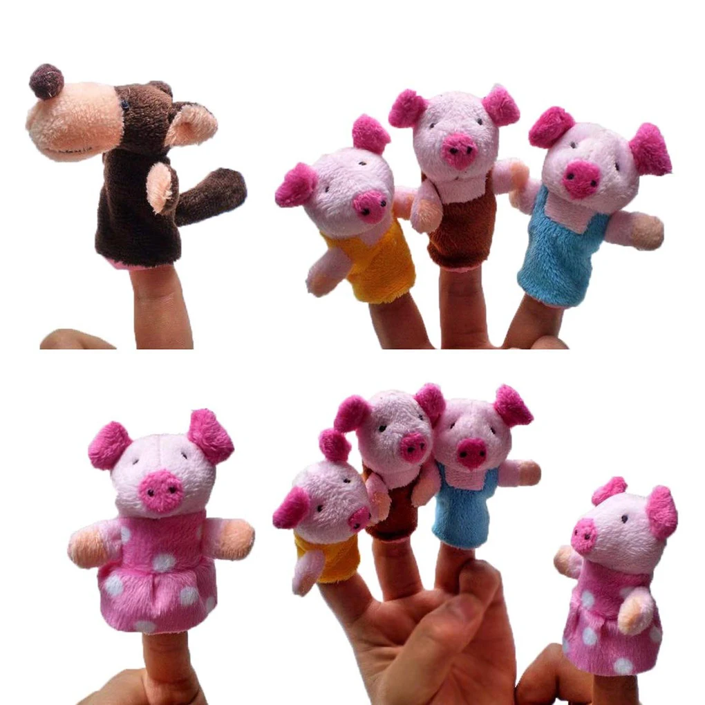 おとぎ話の指先人形 子供向けストーリーテリング ソフトぬいぐるみ 早期教育ゲーム小道具
