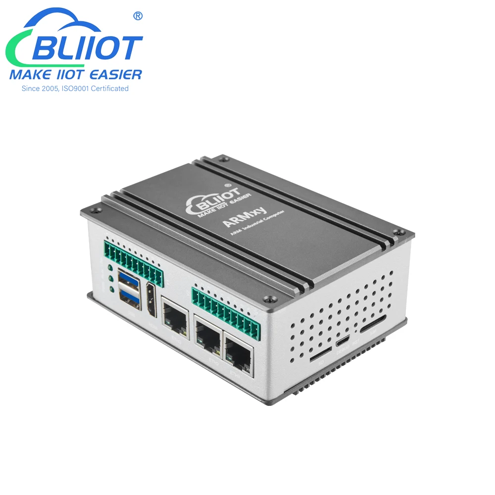 وحدة تحكم حافة AI الصناعية Rockchip RK3576J Cortex-A72 تدعم طاقة حوسبة AI سعة 8 جيجابايت + 84 جيجابايت و6Top