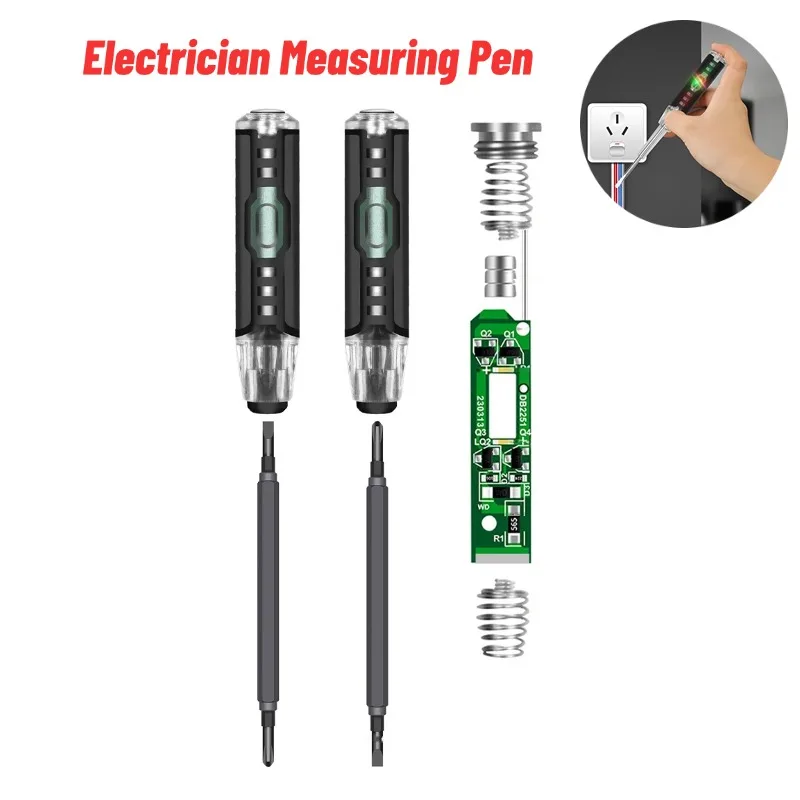 

Electricity Tester Pen Electrician Multi-function Dual-purpose Screwdriver Circuit Detection Test Pen High Brightness Detector