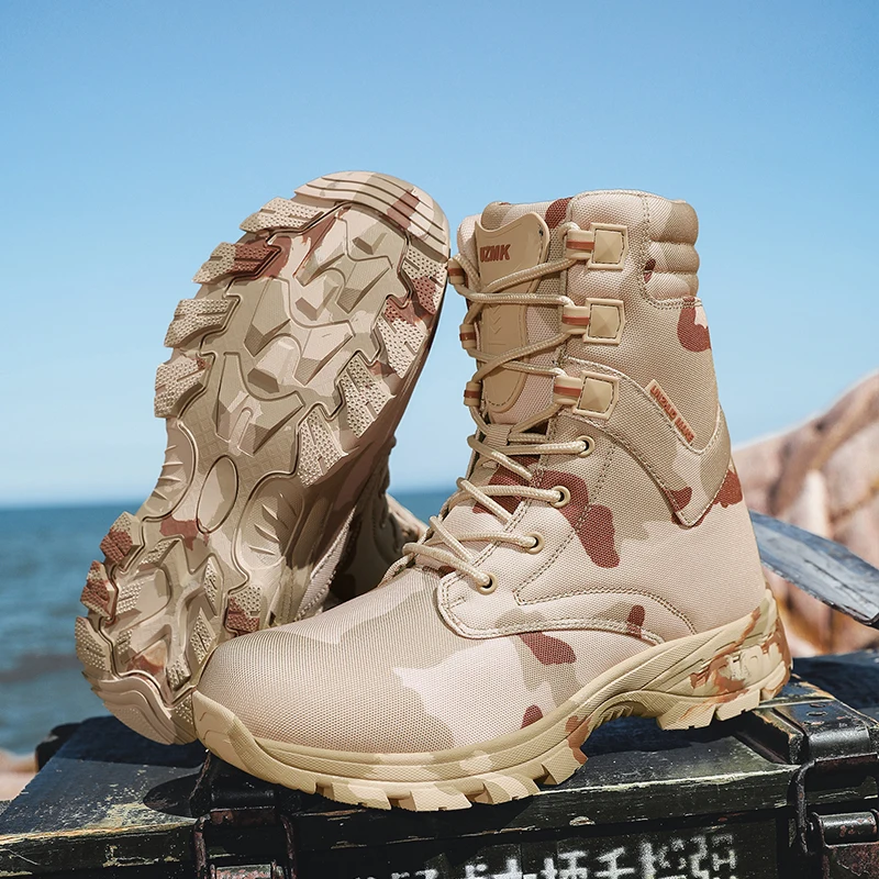 

LiXingMing High top Anti-slip Men‘s Outdoor Hiking Shoes Water proof Splashproof Climbing Sneaker Hunting Mountain Shoes 39-47#