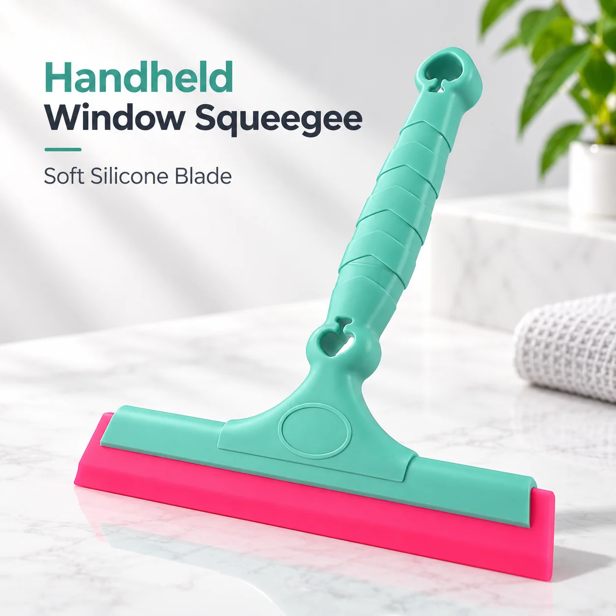 1PC Household Cleaning Scraper Glass Scraper Bathroom Glass Wiper Window Glass Cleaner Handheld Water Removal Glass Knife Scrape