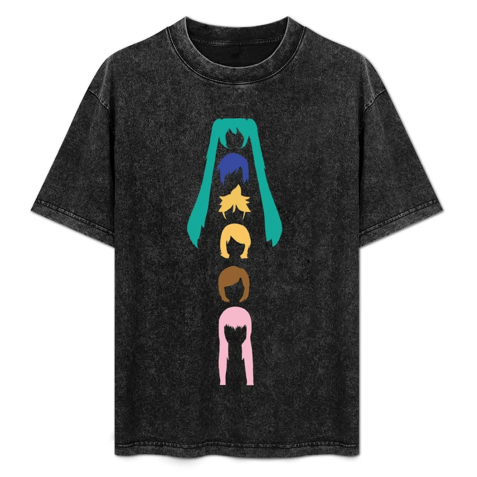 vocaloid-ヘッズ-ブラック-tシャツ-ワークウェア-通気性のあるtシャツ