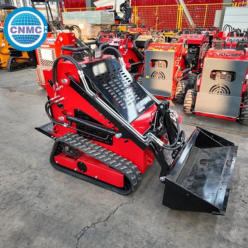 CNMC Mini Loader Crawler Compact Skid Steer Loader Stand-on Small Skid Steer Loader CE Certified Customized Construction Farm