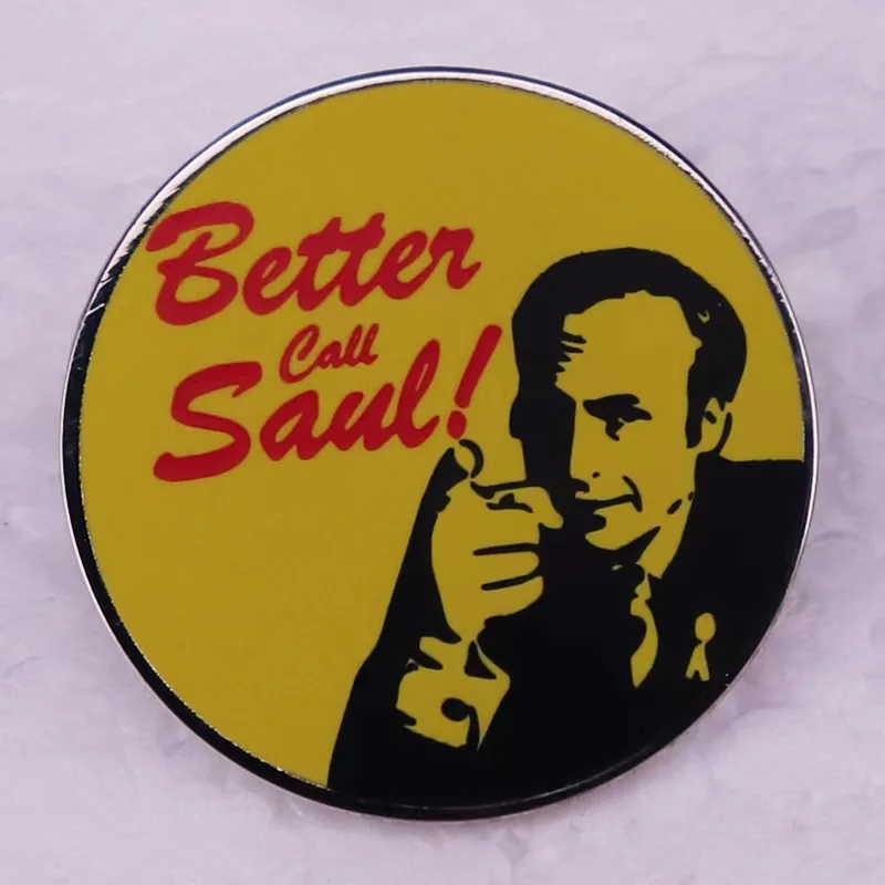 Better Call Saul Brooches American TV Show Badges Men\'s Backpacks Pins Denim Jackets Hats Unique Jewelry Accessories