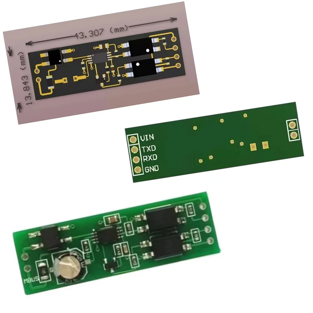 

TTL to M-Bus Slave Module for Water Gas Heat Meter Auto Reading Replace TSS721A Optocoupler Isolation 3.3V/5V 12-42V 300-9600bps