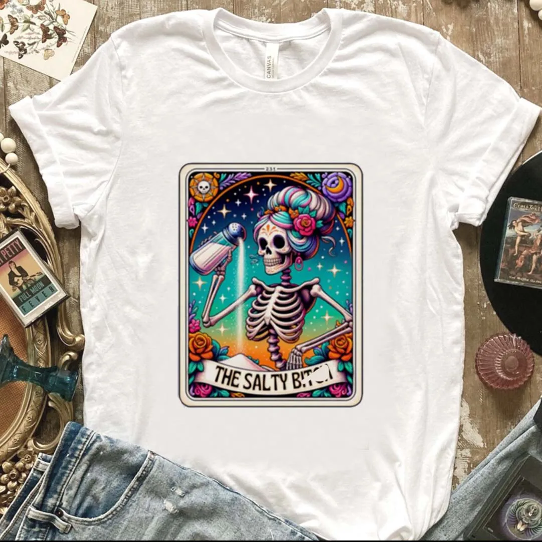 Femme Tops Funny Kawaii Tops Tees Ladies Tshirt The Tarot Card Women T-shirt Cartoon The Magician Black T shirt