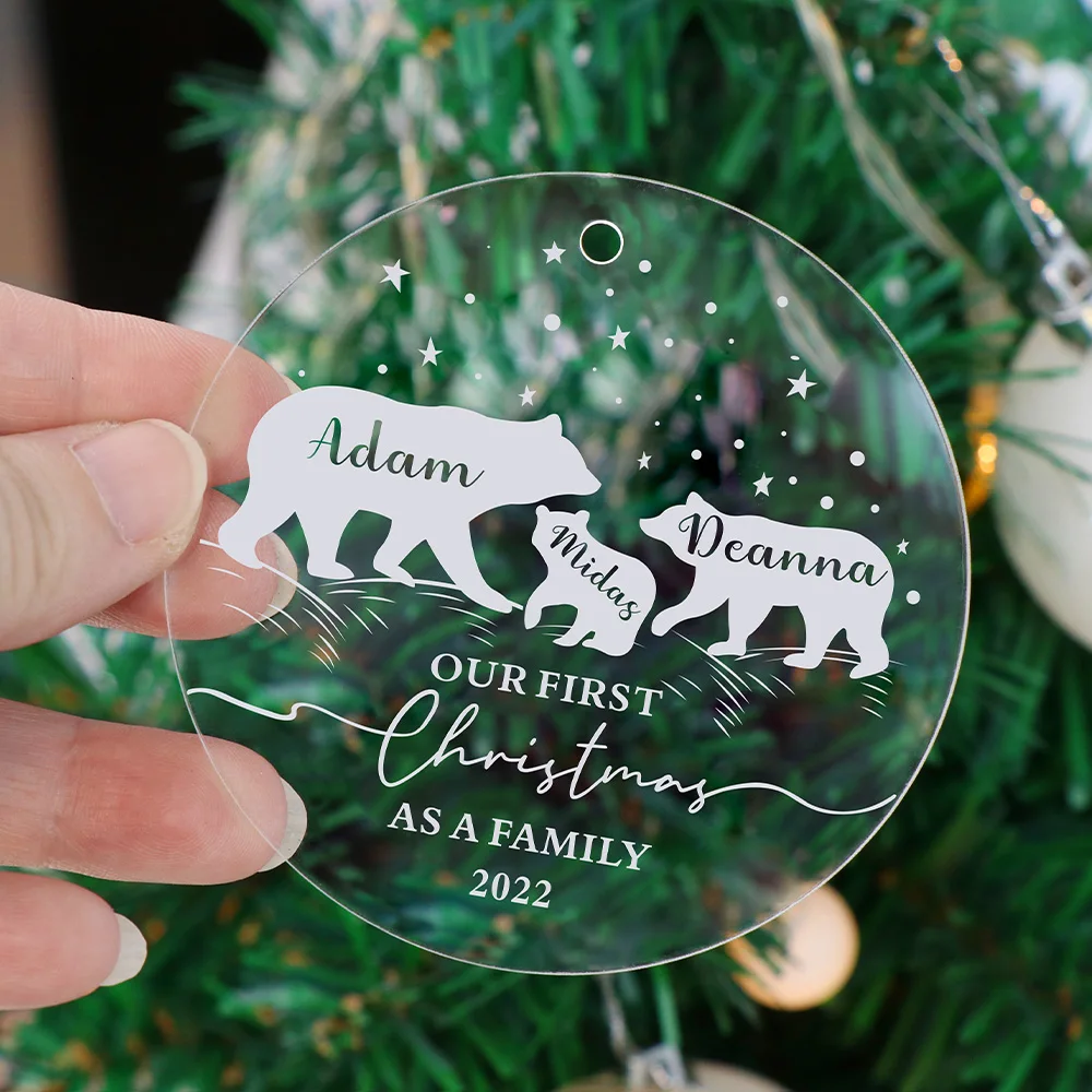 Personalized Christmas Ornaments 2022,Acrylic 1st Christmas Married Ornament First Christmas Ornament Gifts for Baby