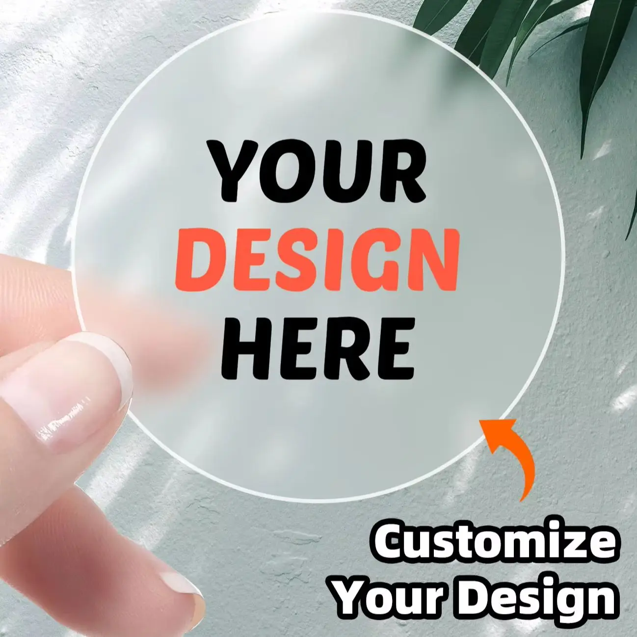 1‑768Pcs Round Custom Stickers,Transparent Personalized Text Image Labels for Family,Holiday Gift Seals,Photo Frame Decor