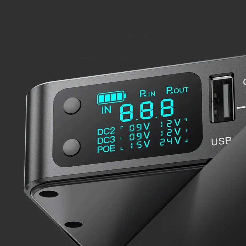 Batería inteligente UPS 12V 9V 5V 18000MAH/10400MAH pantalla HD para enrutador/monitor/teléfono móvil/luces LED/fuente de alimentación de sonido