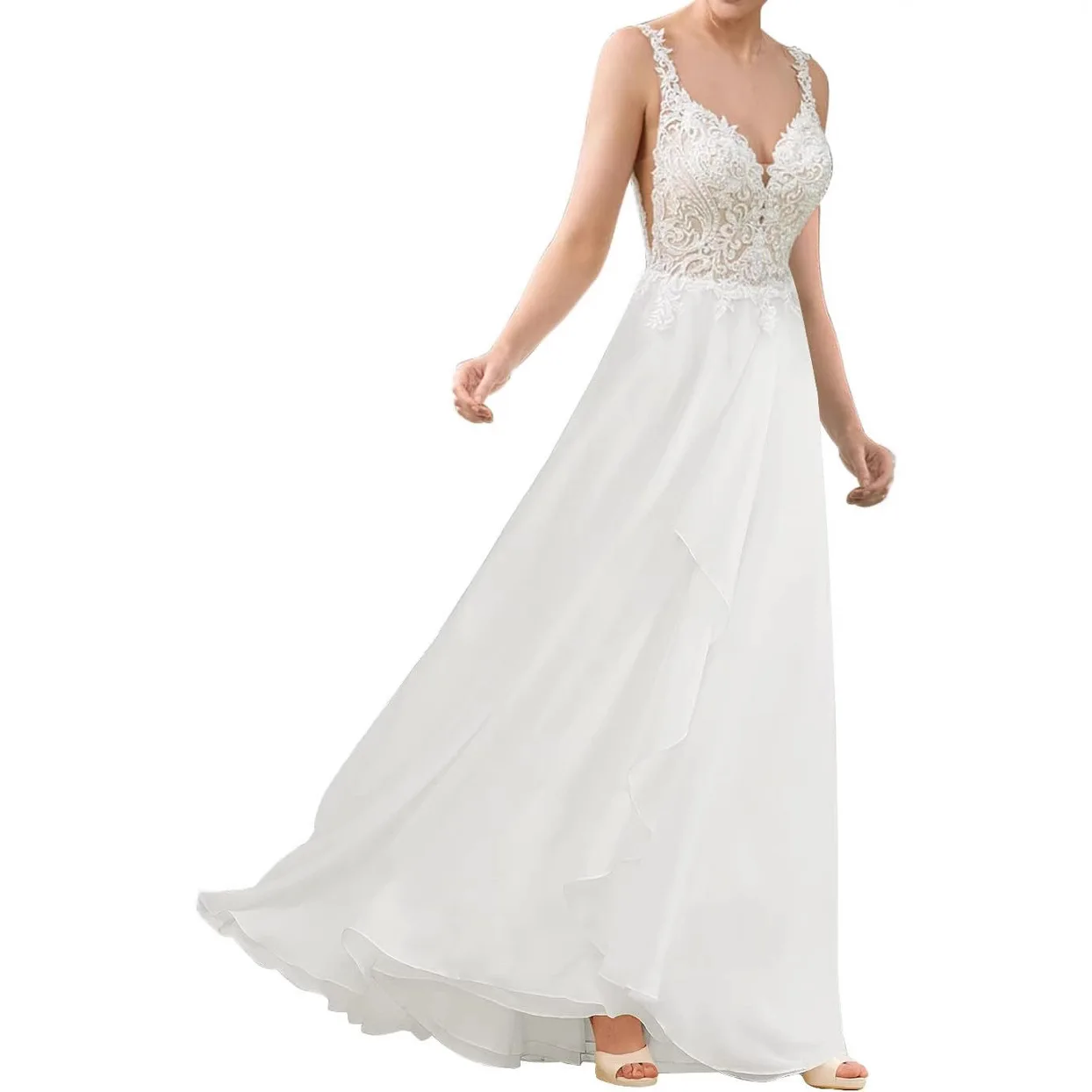 

Light Wedding Dress Church Wedding Dress Backless Wedding Dress Brides Wedding Party Dresses Customized For Girls
