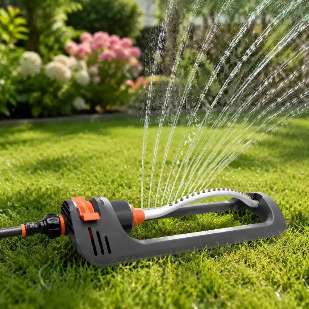 19-Hole Automatic Oscillating Sprinkler Garden Watering Tool For Lawn Flower Yard Adjustable Spray Tool
