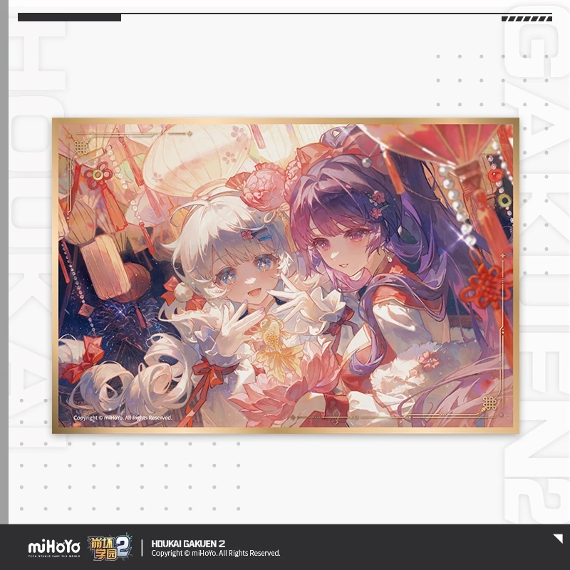 

Серия Houkai Gakuen 2 "Thousand Lights as Day" Цветная бумага ПЭТ Raiden Mei Kiana, официальный оригинальный подарок для коллекционного издания