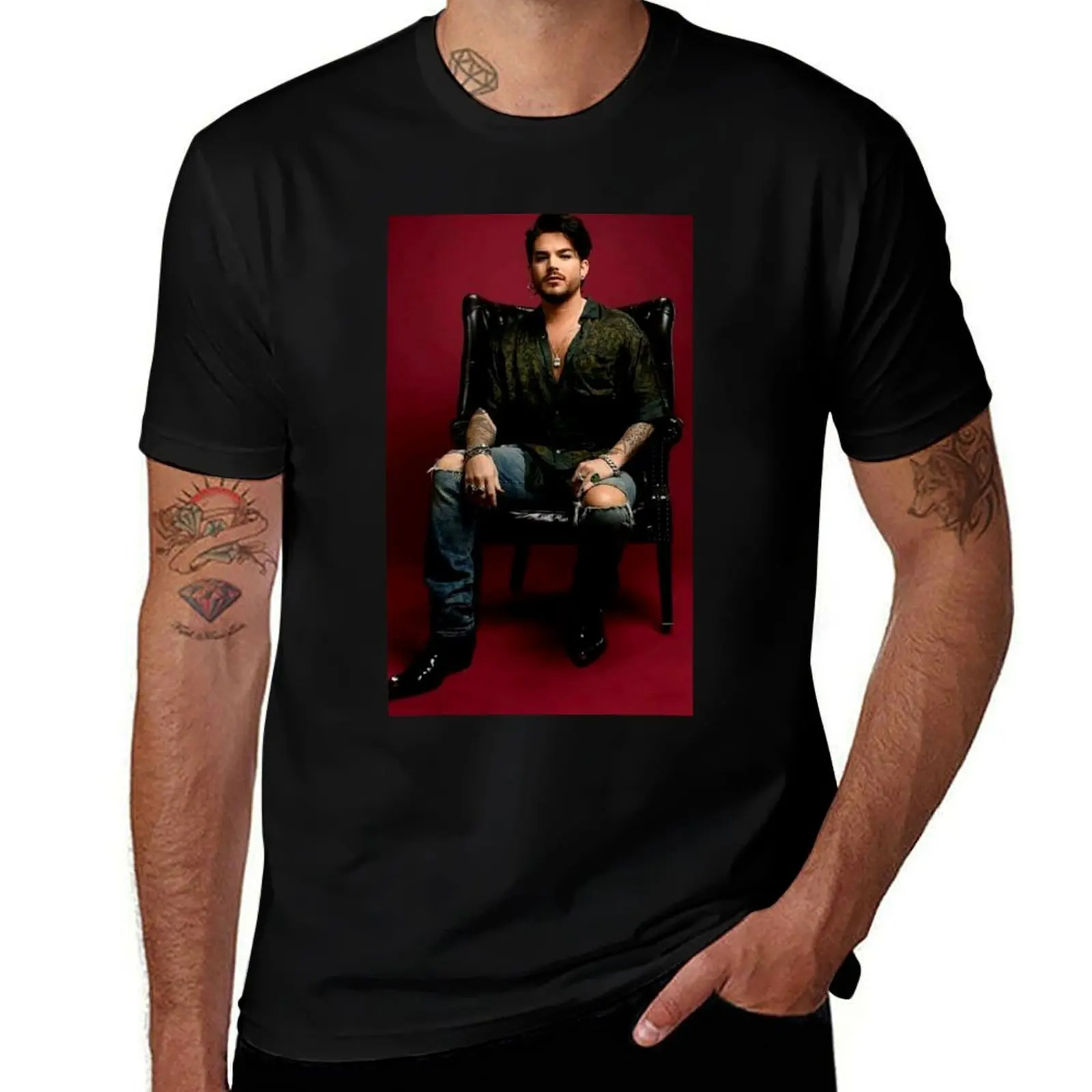 

Hot Adam Lambert T-Shirt t shirt custom print t shirt for man 100 percent cotton t shirts for man pack cotton T-shirt