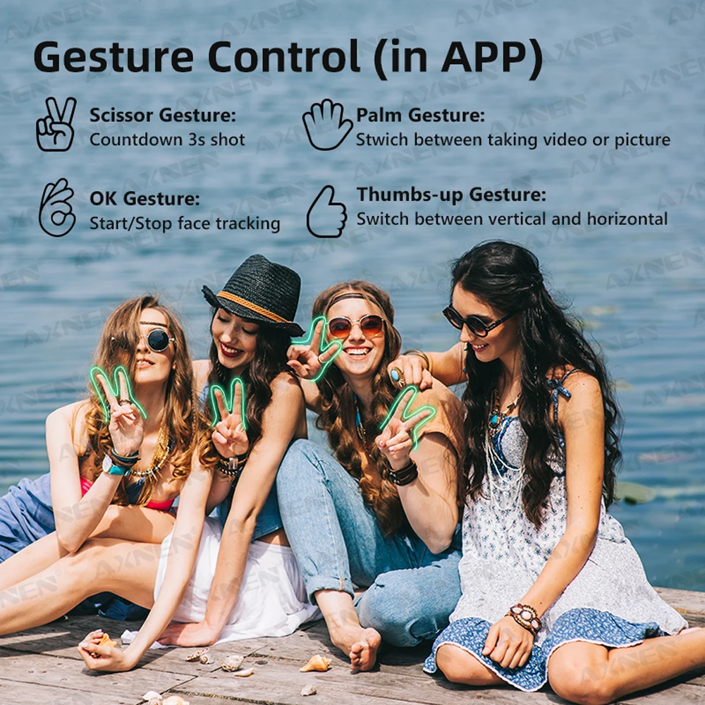 HQ6 3 محاور مثبت مدونة فيديو مضاد للاهتزاز مع ملء الوجه الخفيف بعد لـ TikTok Travel Video Shoot الهاتف المحمول Gimbal