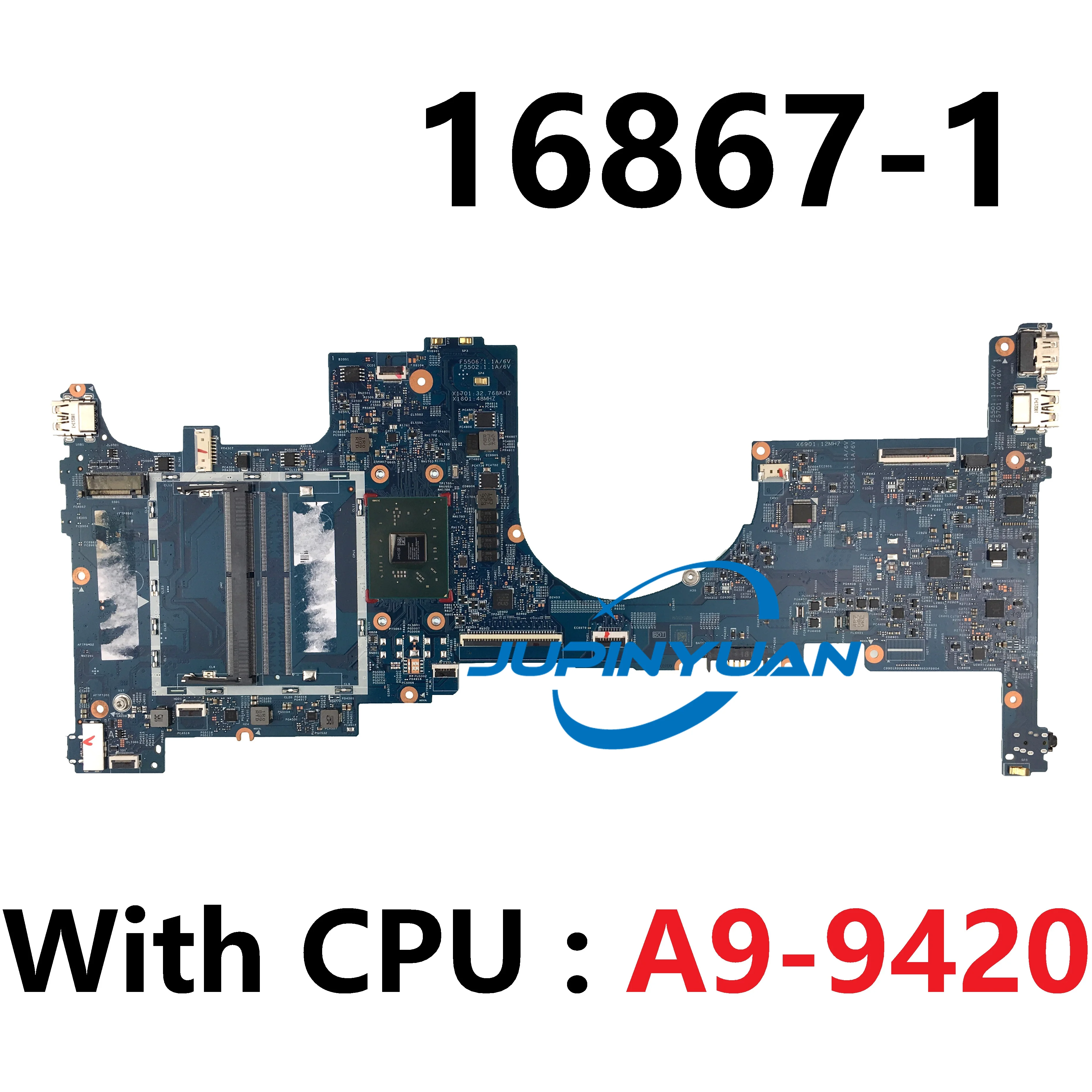 For HP Envy x360 15-BP Laptop Motherboard 924317-601 924317-501 924317-001 16867-1 16867-1N Mainboard With AMD A9-9420 CPU DDR4