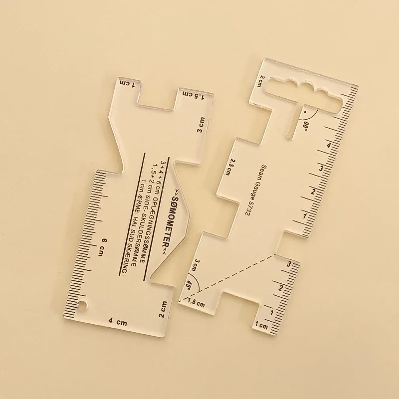 2/1szt Precyzyjny miernik do pomiaru szwów Akrylowa linijka do pikowania Szablon linijki do szycia DIY Patchwork Szycie Rzemiosło Akcesoria Narzędzia