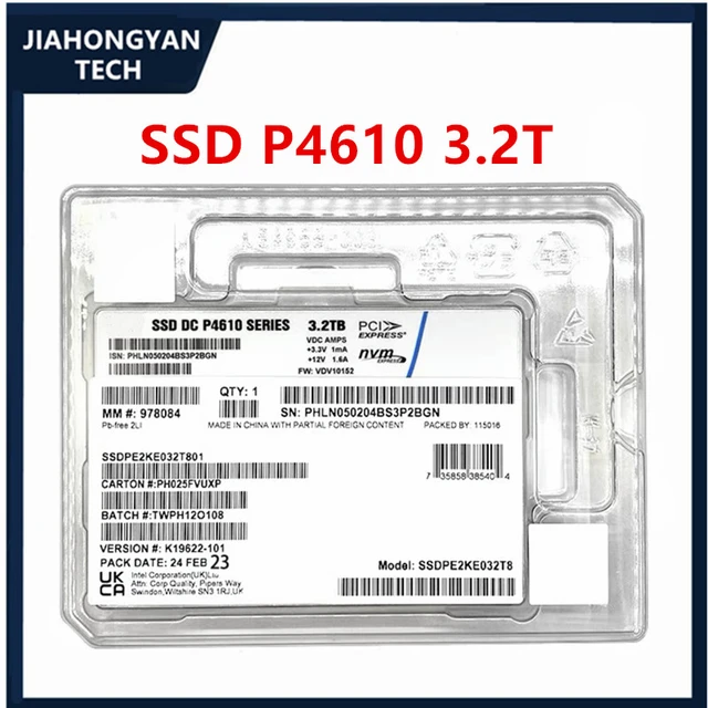 Original FOR Intel P4610 1.6T 3.2T 6.4T U.2 interface NVME SSD enterprise class AliExpress 502