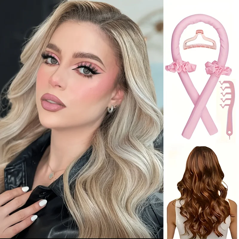 

5pcs Women's No-Heat Curling Iron and Comb Set
