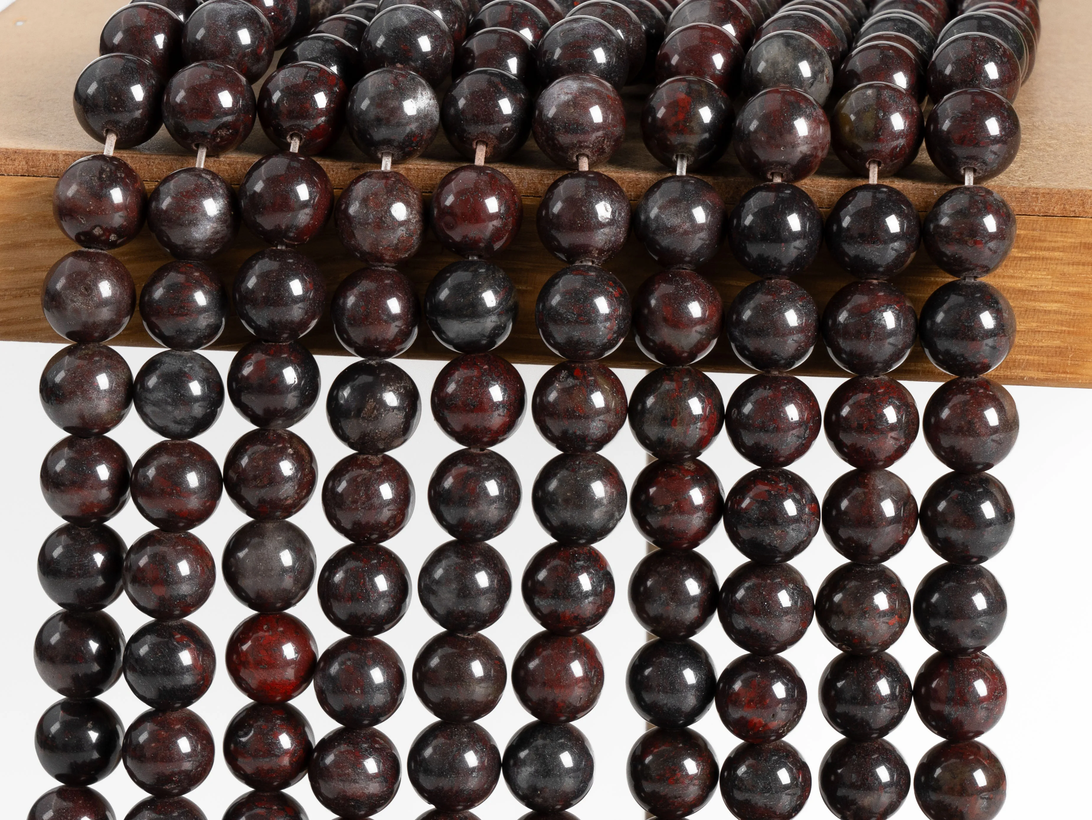 Genuine Natural Dark Red Brecciated Jasper Beads Grade AAA Gemstone Round Loose Beads 4/6/8/10/12mm for Jewelry Making