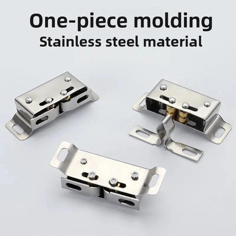 5/10 Sets Stainless Steel Cabinet Door Latch Magnetic Suction Beads Strong Switch Invisible Press Closure Hardware for Kitchen