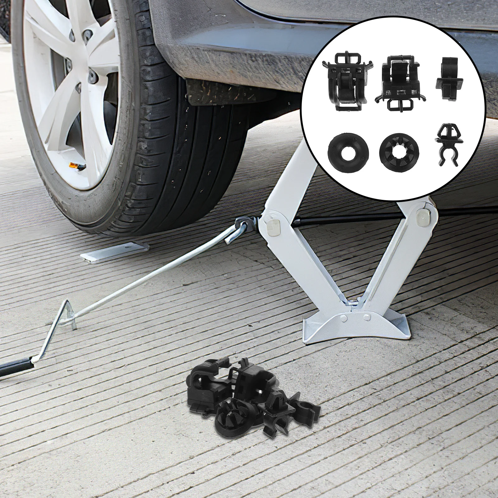 

20Sets Car Hood Support Accessories Durable PP Material Secure Hold Prevent Vibration Damage Easy Installation
