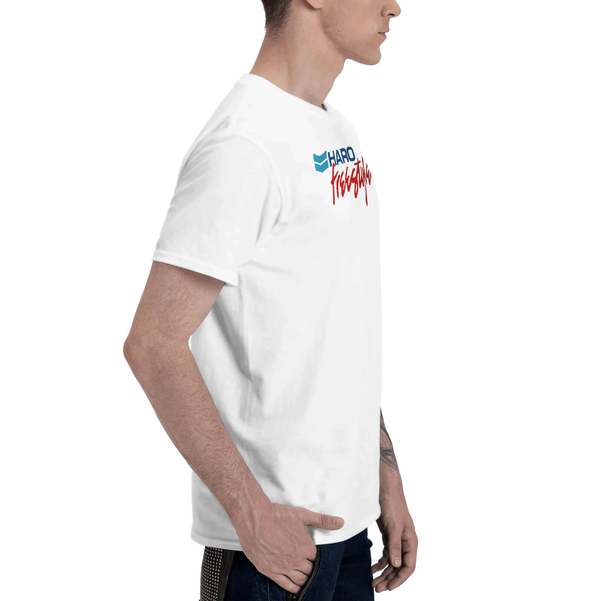 Haro Freestyler Swea Crew Neck Reversible T-shirt Minimalist Artistic Basic Tee