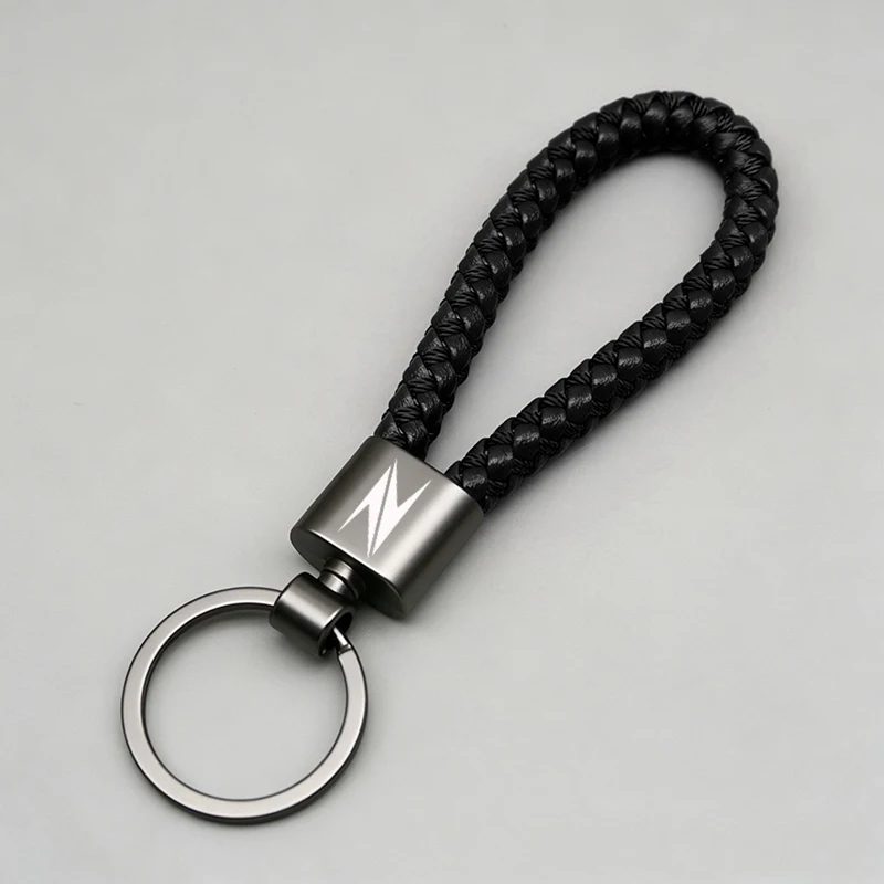 For Kawasaki Z900 Z650 Z750 Z400 Z800 Z1000 Ninja 400 650 300 ZX6R ZX10R Motorcycle Braided Rope Keyring Metal Anti-lost Keychai