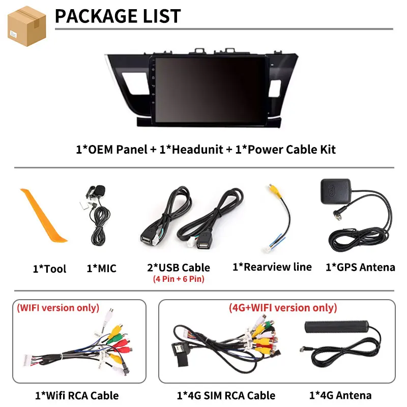 Carplay Auto Android 15 اللاسلكي لسيارة Toyota Corolla 11 إصدار الشرق الأوسط 2013 - 2017 RHD ثماني النواة QLED GPS DSP الملاحة RDS #2