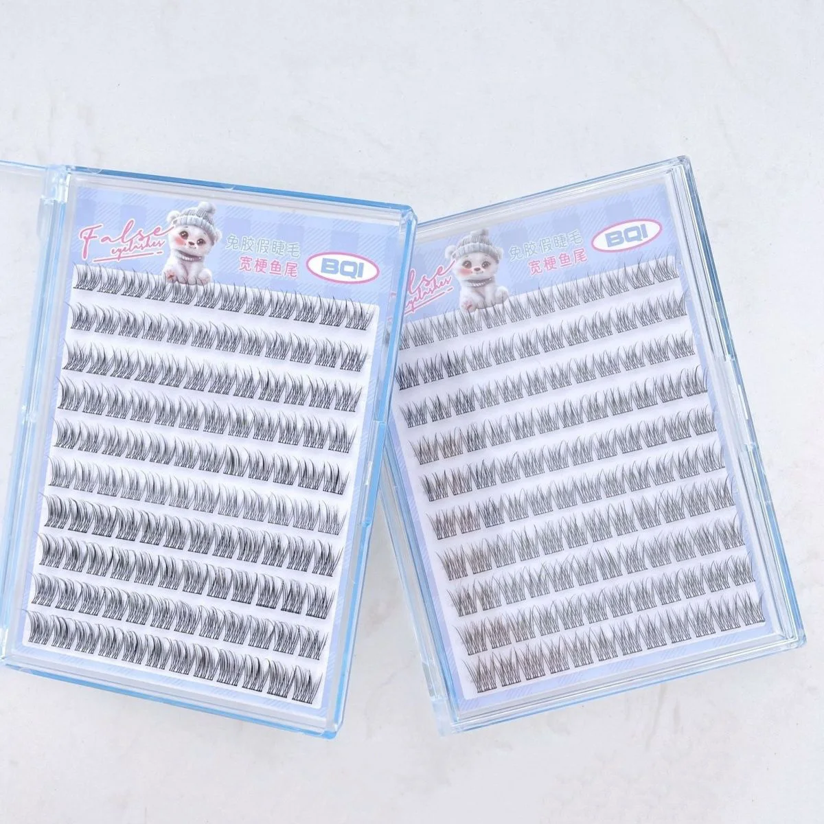 120 Teile/schachtel Einzelne Cluster Wimpern 3D Fischschwanz Seide Falsche Wimpern Natürliche 11mm Cluster Wimpern Make-Up Ausgestellte Werkzeuge