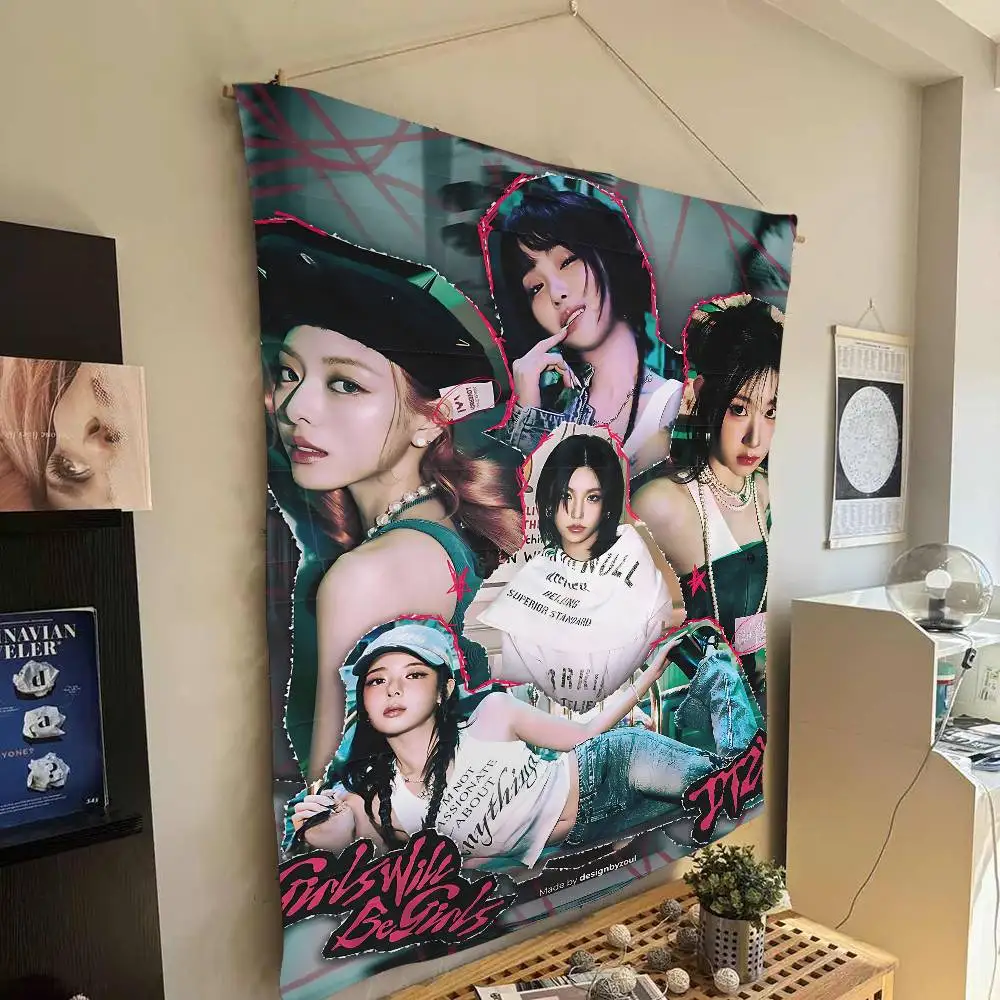 I-ITZY Hanging Bohemian Tapestry Bohemian Wall Tapestries Mandala Kawaii Room Decor