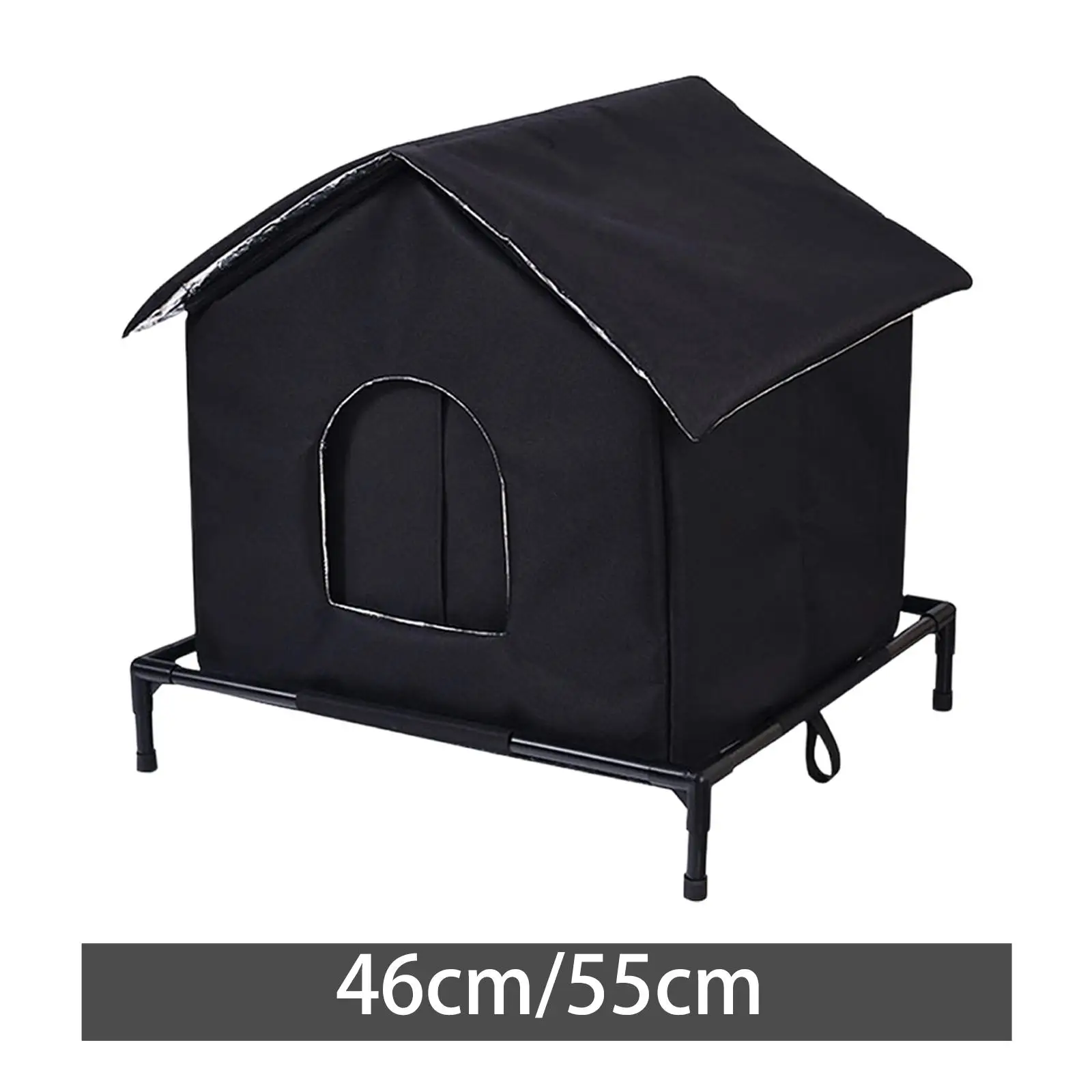 

Утепленный всепогодный домик для кошек с ветрозащитной шторкой для улицы